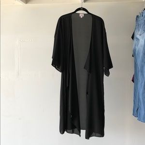 Lularoe Black Shirley kimono UNICORN